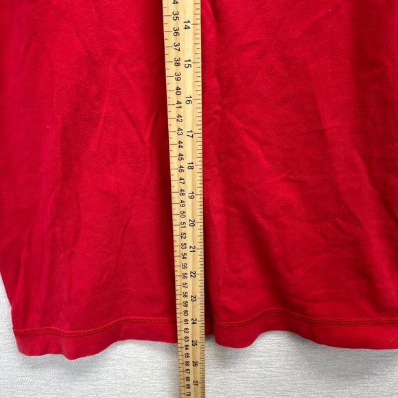 VTG Y2K Abercrombie Fitch Sm Red V Neck Muscle Fit Embroidered Logo Tee Shirt - Picture 7 of 8
